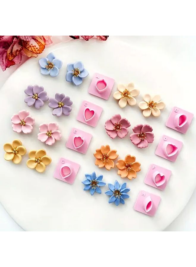 Flower Petal H Polymer Clay Cutters Set 8 Mini Shapes For DIY Earrings Jewelry Making - Image 4